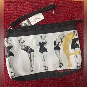 OFFICIAL MARILYN MONROE Canvas Cosmetic Makeup Bag clutch, NWT RARE 2013